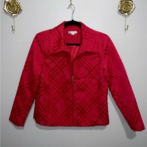 Erin London red patterned light jacket